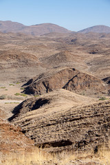 Looking over Mountains of Kuiseb Pass, Namibia.