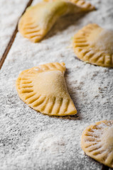 Preparing homemade tortellini