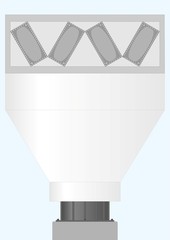 Apparatus for cooling and condensing gases.