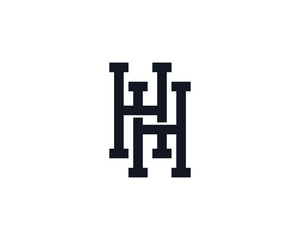 H Monogram Letter Logo