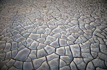 Dried and cracked earth background