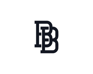 B Monogram Letter Logo - obrazy, fototapety, plakaty
