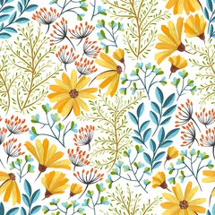 Wallpaper murals Vintage Flowers Spring floral pattern