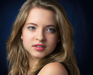 Obraz premium Close up photo from a beautiful young girl