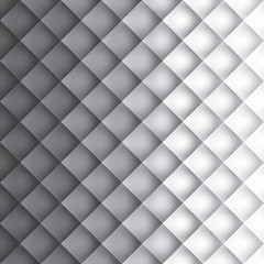 Grey squares background, pattern rhombs, mesh gradient wallpaper, transition from light to dark, vector design background