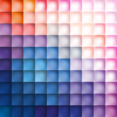 Color squares background, pattern color rhombs, mesh gradient wallpaper, transition from blue to pink, vector design background