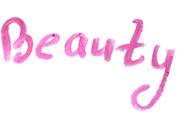 Beautiful purple lipstick.