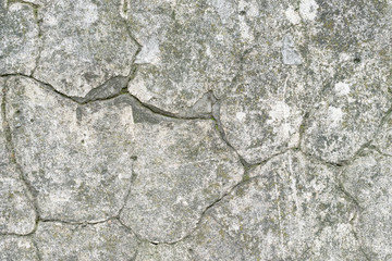 Wall fragment with attritions and cracks
