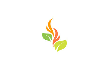 leaf fire logo