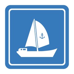 Voilier dans un panneau