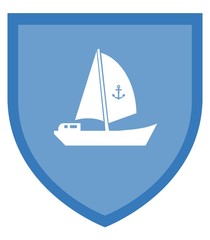 Voilier dans un blason