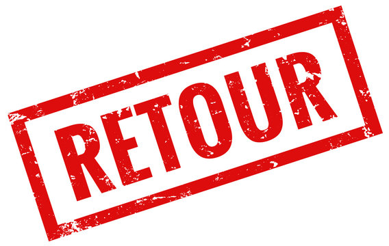 Retour Stempel rot grunge