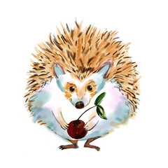 Cartoon hedgehog drawn in cartoon style - 105525572