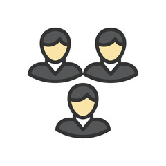 Teamwork Outline Icon