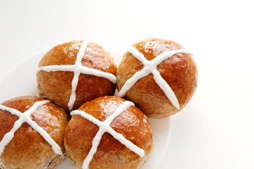 Hot cross buns. Easter. Good Friday