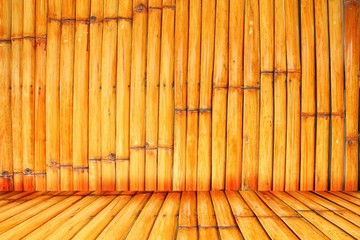 Bamboo wood wall