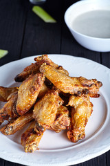 Close-up of spicy chicken buffalo wings