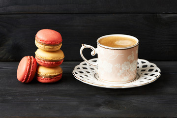 French delicious dessert macaroons