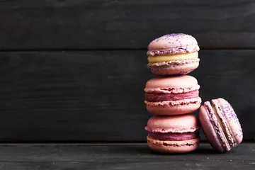 Selbstklebende Fototapete Dessert Französische köstliche Dessertmakronen