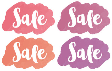 Modern lettering - Sale. Vector card or poster design