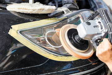 Car lamp polishing