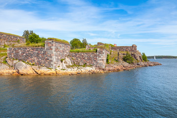 Fototapeta na wymiar Helsinki, Finland. Exterior of Suomenlinna fortress