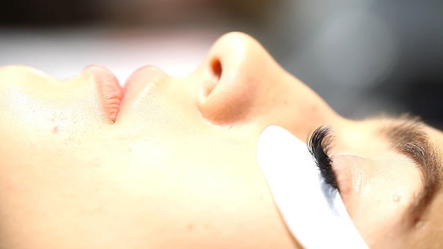 eyelash extension  close-up  /   eyelash extension  close-up , beauty and body care background