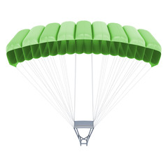 3d image of a parachute isolated on white background.
