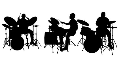 Drummer silhouette