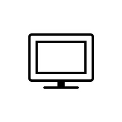 security set monitor line icon