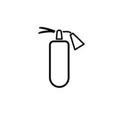 security set extinguisher hand line icon