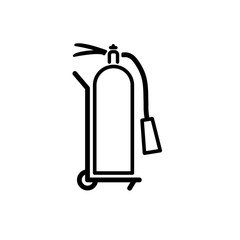 security set extinguisher big line icon