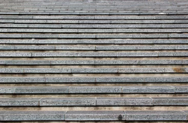 Papier Peint photo Escaliers Abstrait des escaliers en béton horizontaux gris