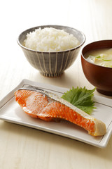 日本の朝食　Japanese breakfast