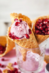 Pomegranate ice cream