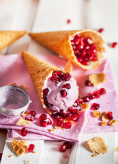 Pomegranate ice cream