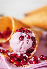 Pomegranate ice cream