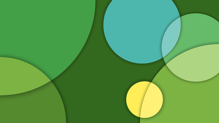 Abstract background with different levels surfaces and circles, material design