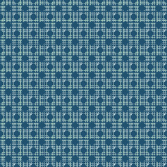 Fototapeta premium Seamless polka dot retro simple white circles on blue background