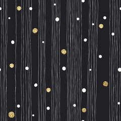 Abstract Hand Drawn Seamless Pattern on White Background with Bl © pashabo