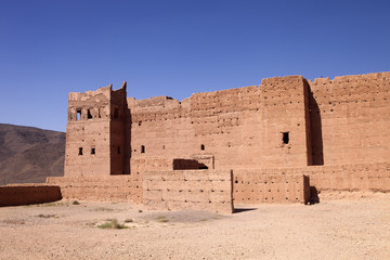 very popular filmmakers reconstructing the kasbah Ait - Benhaddou, Morocco