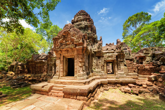 Gopura of ancient Ta Som temple in Angkor, Siem Reap, Cambodia