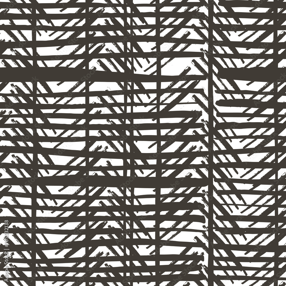 Poster hand drawn stripes pattern. seamless vector design.