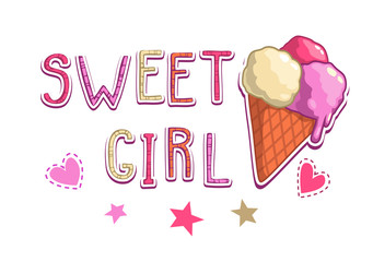 Sweet girl illustration