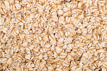 Closeup of oat flakes