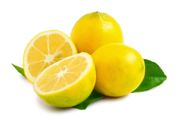 Two Lemons - one sliced in half