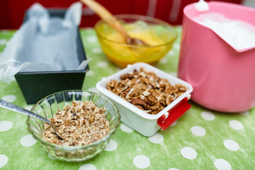 Ingredients for homemade cake