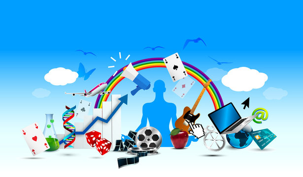 oggetti, sfondo, fantasia, attivit&agrave;, divertimento