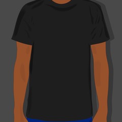male t shirt, realistically painted