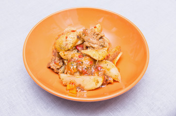 stewed meat with vegetables